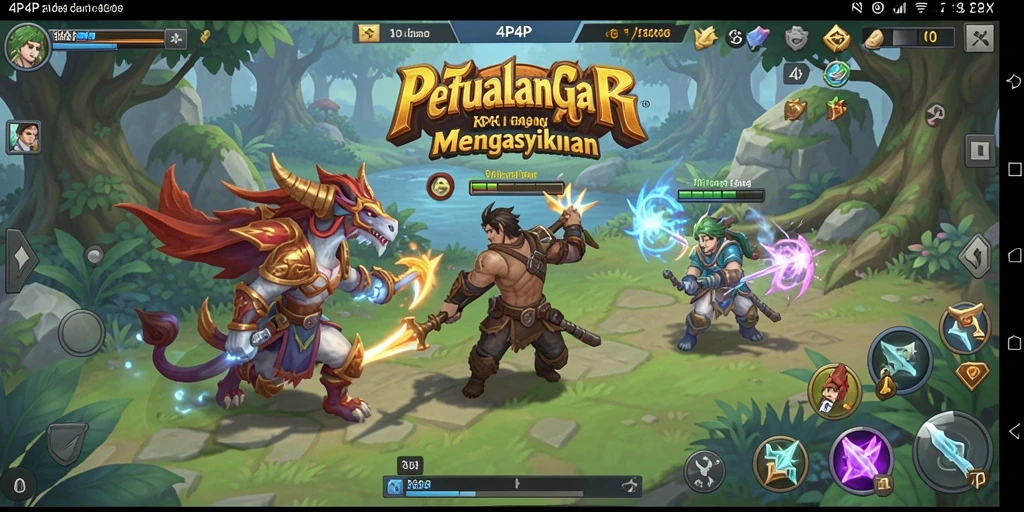 Screenshot dari <strong>4P4P</strong> menampilkan aksi seru dalam game RPG.