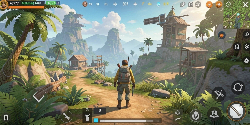 Tampilan gameplay A7777 yang menakjubkan dalam dunia Open World.