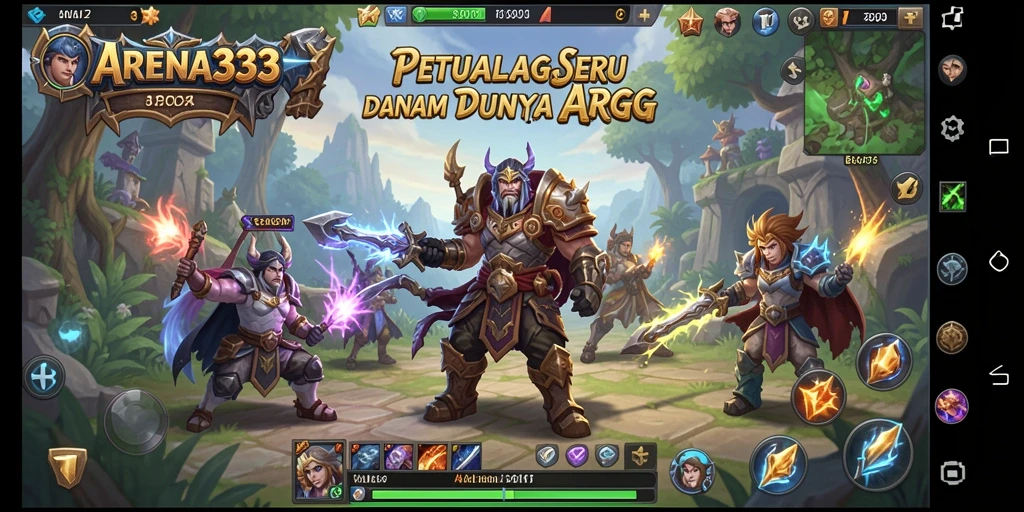 Screenshot gameplay ARPG yang menampilkan pertarungan epik.