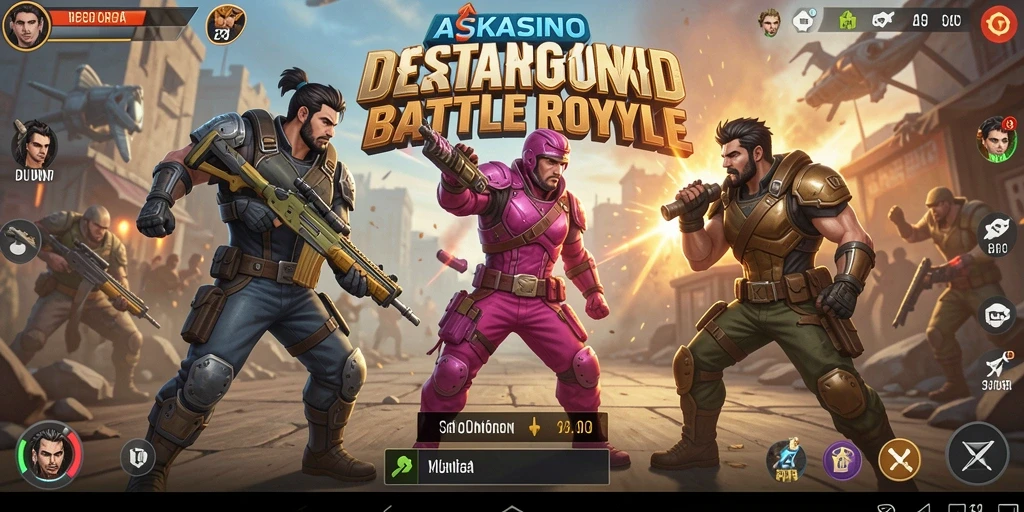 Tampilan seru gameplay Battle Royale di ASKASINO.