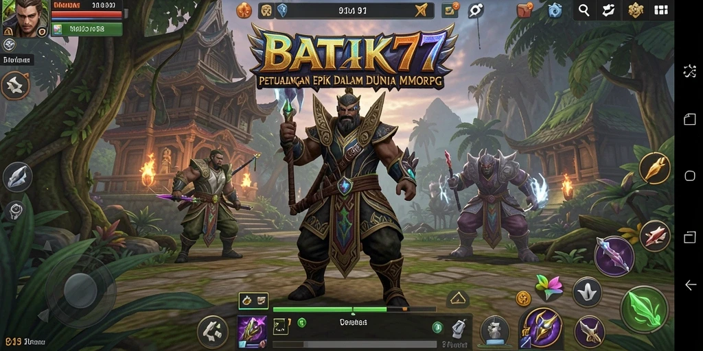 Tangkapan layar utama <strong>BATIK77</strong> menampilkan suasana pertempuran yang menegangkan di dunia MMORPG.