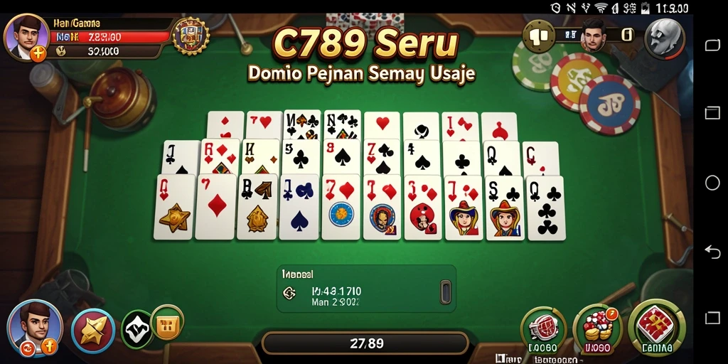 Tampilan interaksi seru dalam permainan domino C789.