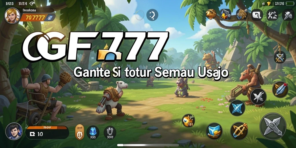 Tangkapan layar utama gameplay <strong>GF777</strong> yang penuh warna dan menarik.