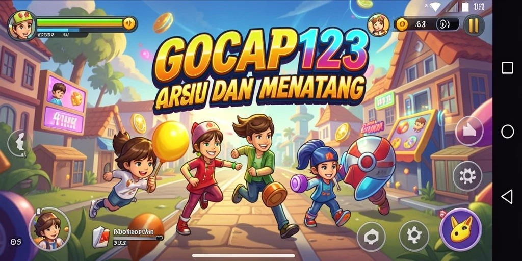 Tampilan gameplay GOCAP123 yang penuh warna dan seru.