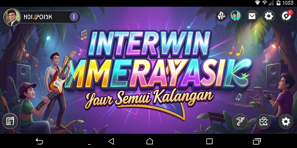 Screenshot INTERWIN menampilkan gameplay musik yang seru dan interaktif.