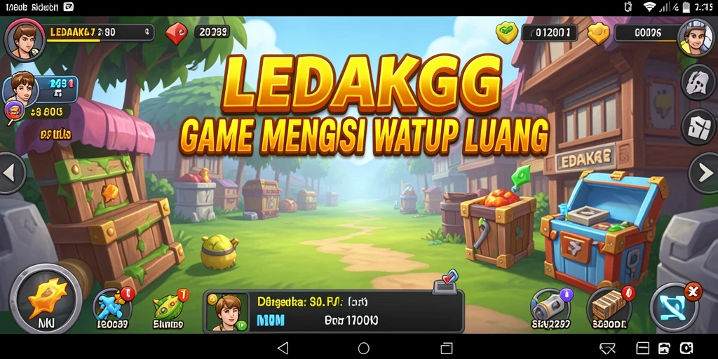 Tampilan gameplay LEDAKGG yang mengasyikkan dan penuh warna.