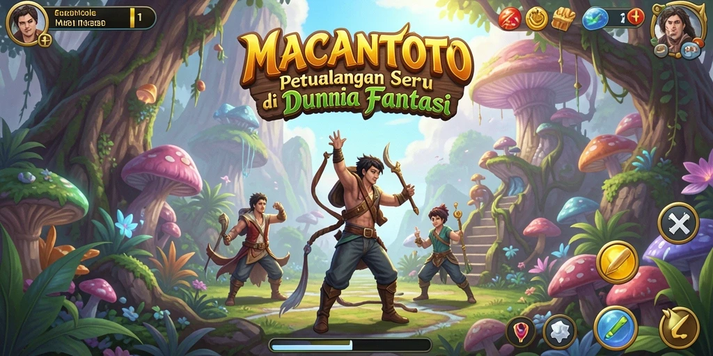 Tampilan gameplay seru dalam permainan petualangan MACANTOTO.