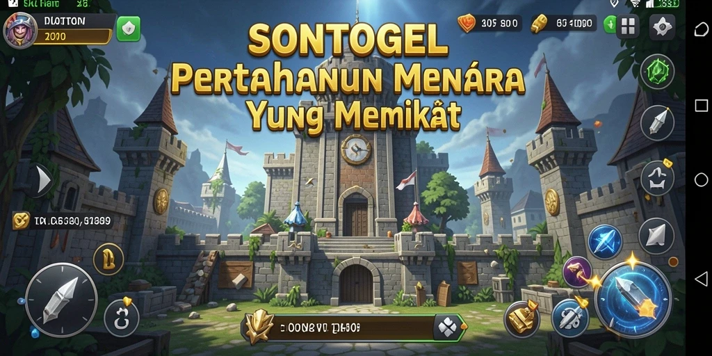 Tampilan gameplay menarik dari SONTOGEL Tower Defense.