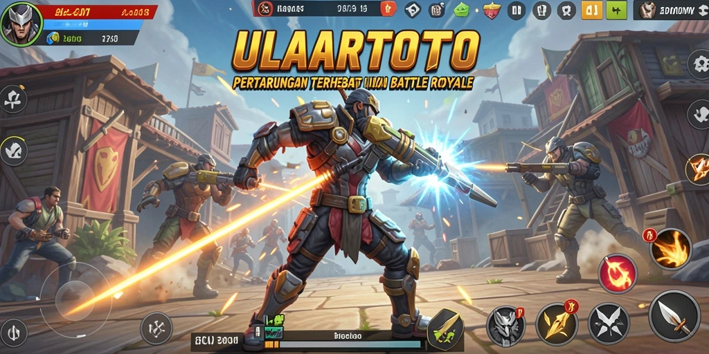 Gameplay seru dan intens dari ULARTOTO saat bertarung di arena.