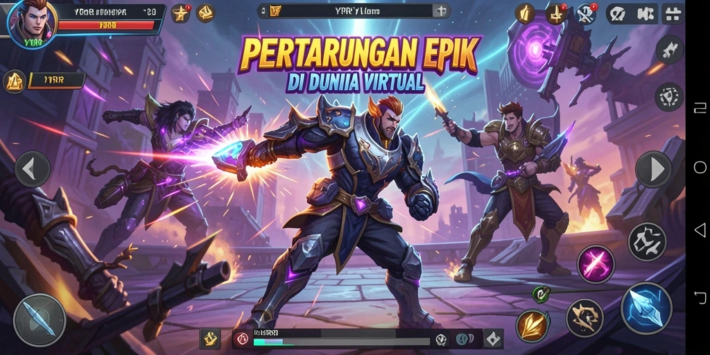 Gameplay intens di YYRR, pertarungan seru dan karakter unik.