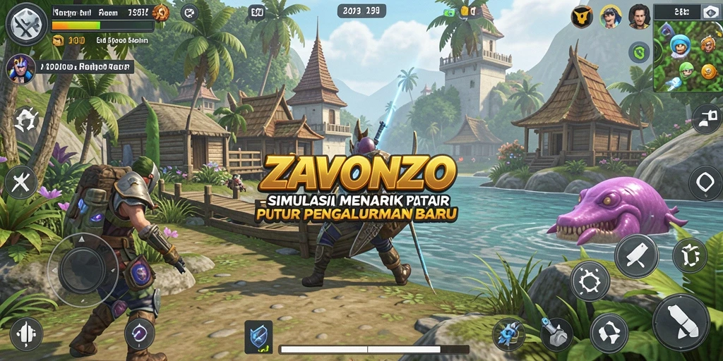Tampilan gameplay menarik dari ZAVONZO yang mengasyikkan.